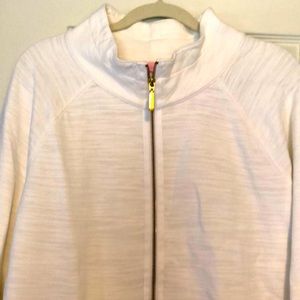 Lilly Pulitzer white half zip popover
